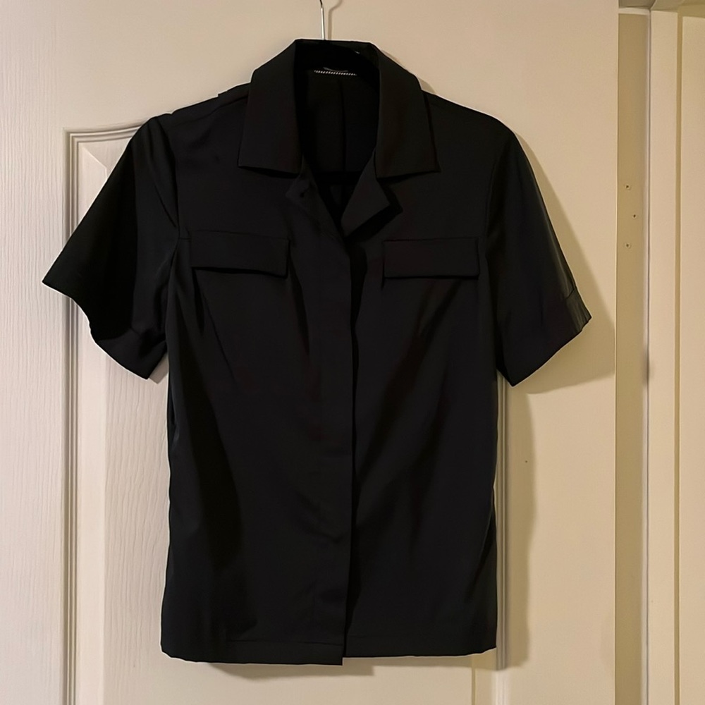 ✨Authentic Prada Dark Navy Blue Dress Button Down (like new!)✨